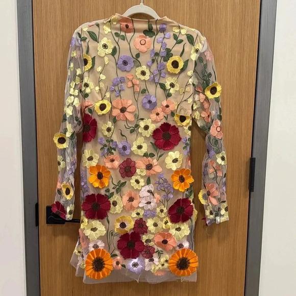 Flower Mesh Dress - Picture 3 of 12